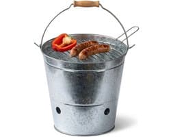 Lomera BBQ Emmer - Barbecue Emmer - Houtskool BBQ Emmer - Mini BBQ Emmer - Tafelmodel BBQ Emmer - Draagbare BBQ Emmer - Portable BBQ - Emmer Barbecue - Emmer BBQ - BBQ Bucket