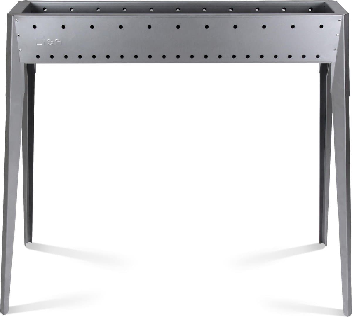 Spiedini Miami 80 - Luxe, smalle dubbelwandige barbecue zonder roosteer voor het grillen van saté of spiesjes - 80 cm lang, 11 cm breed - Materiaal: rvs — afbeelding 1