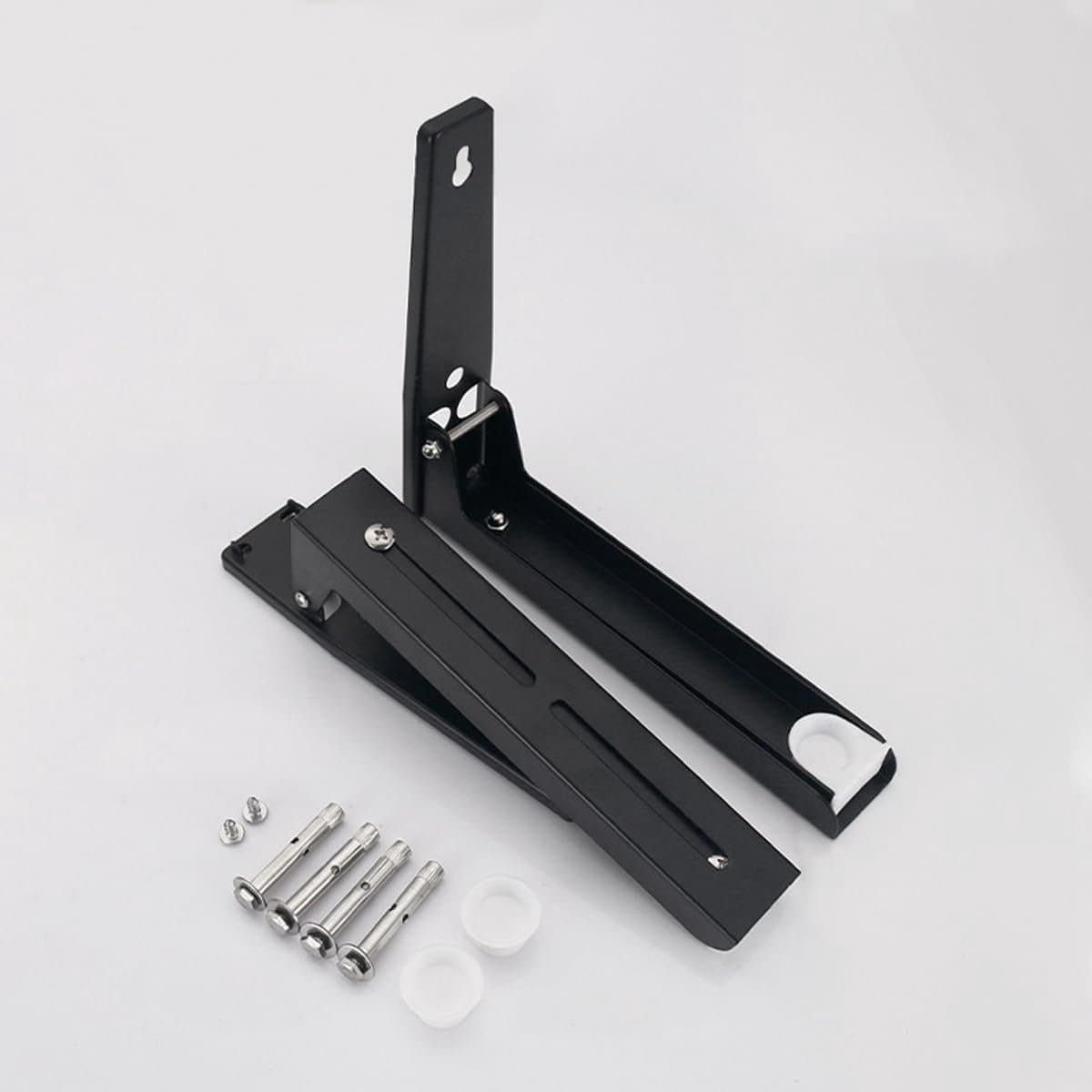 Folding Stainless Steel Magnetron Plank - Wandmontage en Uittrekbaar - Tot 40 kg Draagvermogen - ShopVlot — afbeelding 1
