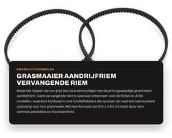Aandrijfriem 6,1 meter - Compatibel met Art.8846/8847/8848 - Nylon - 1,6 mm doorsnede - 6 x reservedraadspoel - Grijs - Grasmaaier
