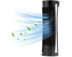 Minidraagbare USB-ventilator - Zwart - Torenventilator - 7.5x26 cm - Bladloos