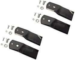 Dailygoods- Messen 4 x 17 cm - Gecertificeerd Staal - Scherp en Uitgebalanceerd - Compatibel met Stiga - Set van 2 - Inclusief Schroeven en Moeren - Grasmaaierbladen