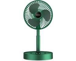 Uitschuifbare opvouwbare draagbare ventilator voor thuis, slaapzaal, drie snelheden, bureauventilator