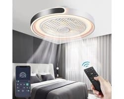Thuys - Stille Plafondventilator met Lamp 72W - ABS Bladen - Metalen Lamphuis - voor Woonkamer - Slaapkamer en Kantoor