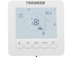 Slimme Kamerthermostaat - Verwarming Regelaar - Energie Besparen - App & Spraakbesturing - AC230V 16A - Wit