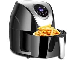 Compacte Luchtfriteuse - Olievrije Oven - Gezond Koken - Digitaal Touchscreen - 30 Min Timer - Zwart