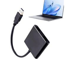 Adapter USB naar HD - Beeldschermconverter - Extra Scherm - Plug and Play - 1920x1080 - Zwart