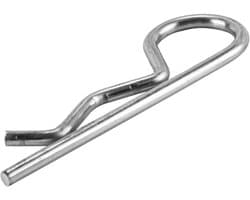 SnelShoppen - 10 Stuks Clip Pins 3.5mm Draad 75mm Hoog R-Vormige Veer Cotter Pin voor Tractor en Grasmaaier Bevestigingsmateriaal Zilver