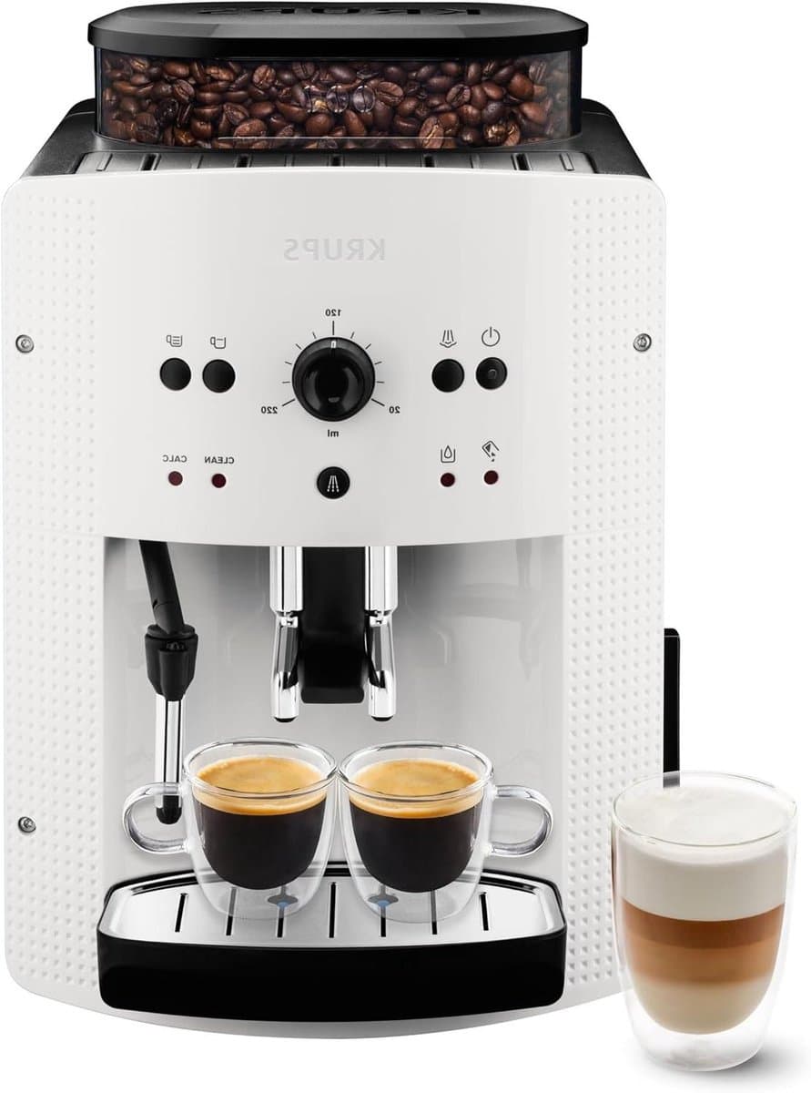 Volautomatische espressomachine - Koffiezetapparaat - Verse koffie zetten - Compact Thermoblock systeem - 17 liter waterreservoir - Wit — afbeelding 1