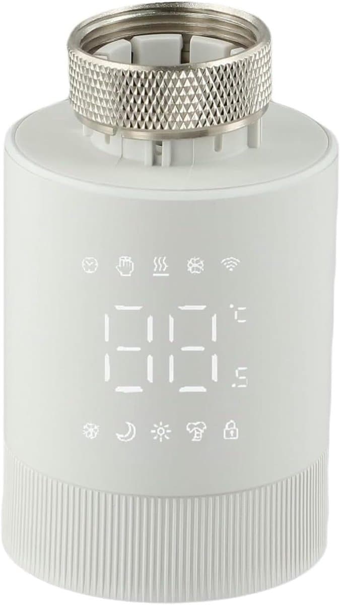 Slimme Thermostaat - Radiatorregelaar - Energie Besparen - App Bediening - 88x54mm - Wit — afbeelding 1