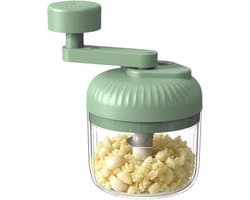 Handmatige Keukenmachine - Keukenhakker Zwengel - Snel Ingrediënten Snijden - 3 Snelheidsniveaus - 15 x 10 x 15 cm - Groen