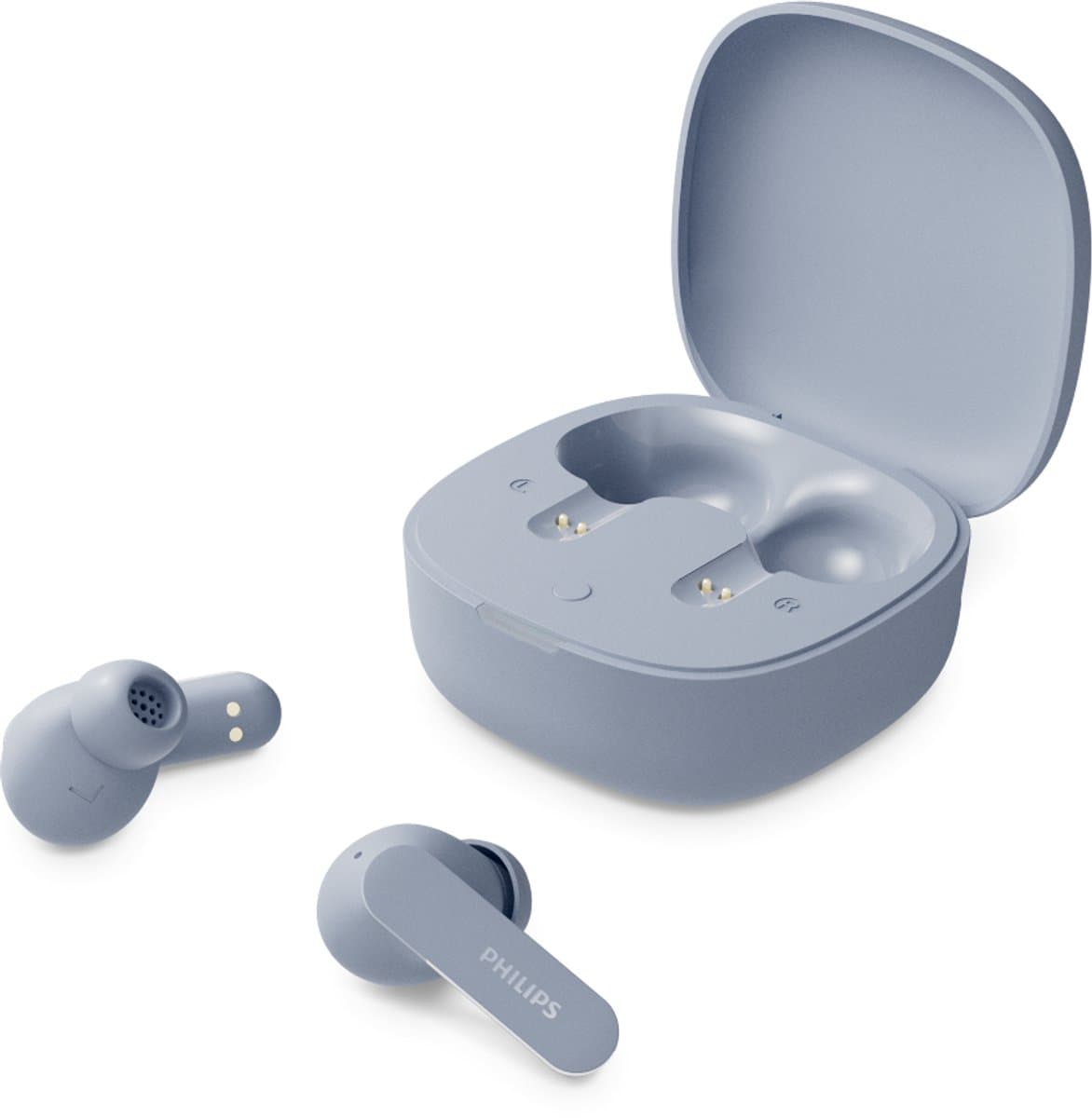 PHILIPS TAT2100LB/00 - True Wireless Oordopjes - Bluetooth 6.0 - 36 Uur Accuduur - 4 Microfoons - SecureFit Pasvorm - IPX4 - Multipoint - Licht Blauw — afbeelding 1