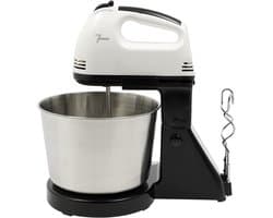 Elektrische Handmixer - Deegmachine Keukenmachine - Bakken en Koken - 7 Snelheden Instelbaar - 1.7L Kom - Zwart