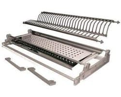 Afdruiprek RVS - Keukenrek Houders - Keuken Organiseren - Verstelbaar Frame - 56 cm Kastmaat - Zilver