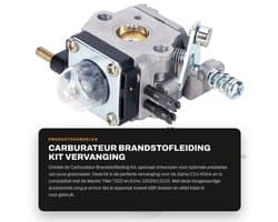 Dailygoods- Carburateur Vervangingsset - Carburateur Reiniger - Carburateur Afstelgereedschap - Geschikt voor Zama C1U-K54A - Lichtgewicht Aluminium - Eenvoudige Installatie - Grasmaaier Carburateur