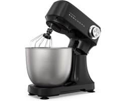 OLOEY Keukenmachine 4,5 L - 300 W - 12 snelheidsstanden - pulsefunctie - roestvrijstalen kom - kneedhaak & garde - vaatwasserbestendig - ideaal voor brooddeeg - cakes & crèmes (2-5 personen)