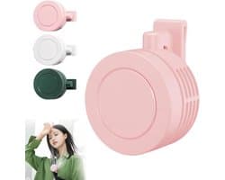 Mini clipventilator, draagbaar, stil, zonder bladen, oplaadbaar via USB, werkt op batterijen, 360° draaibaar, 3 snelheden instelbaar, hangend formaat, voor buitengebruik, landelijke stijl