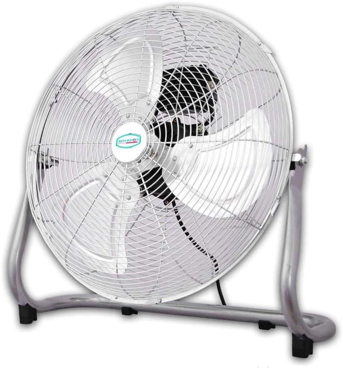 Hoge Snelheid Ventilator - Vloer Ventilator - Ruimte Koelen - Chrome Afwerking - 40.6 cm - Zilver — afbeelding 1