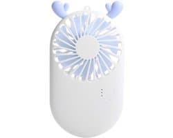 Krachtige mini-tafelventilator, draagbaar en elektrisch, met 800 mAh-accu, stil, voor thuis of onderweg