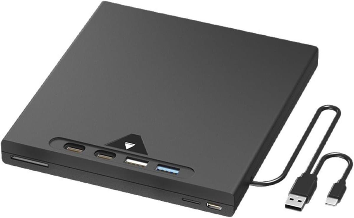 Externe DVD Brander - Dvd-rw Station - Bestanden Archiveren - Slot-in Laadmechanisme - 16 x 15 x 2 cm - Zwart — afbeelding 1