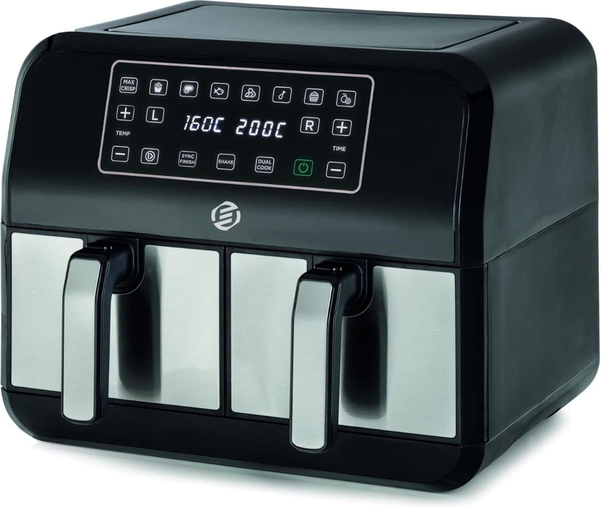 Equivera Dubbele Airfryer - Dubbele Mand - Dual Cook - Heteluchtfriteuse - Verschillende Programma's - Dual Zone - Mega — afbeelding 1