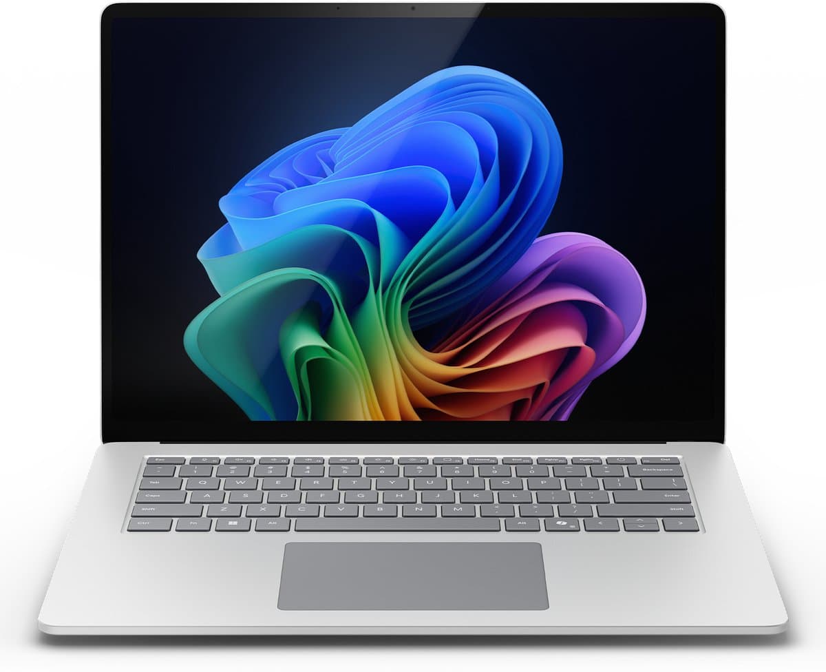 Microsoft Surface Laptop 8 Copilot+ PC Intel Core Ultra X7 368H 38,1 cm (15") Touchscreen 16 GB LPDDR5x-SDRAM 512 GB SSD Wi-Fi 7 (802.11be) Windows 11 Pro Platina QWERTY — afbeelding 1