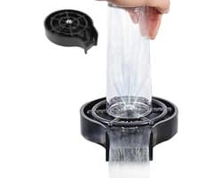 Automatische Kopjeswasmachine - Glazenspoeler Keuken - Snel Glazen Reinigen - 360 Graden Rotatie - 13x14.5 cm - Zwart