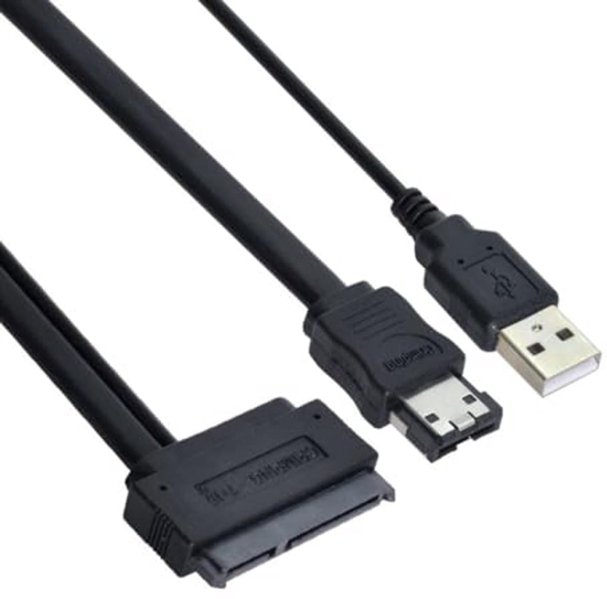 Harde Schijf Kabel - SATA naar eSATA - Data Overzetten - USB Powered - 50 cm - Zwart — afbeelding 1