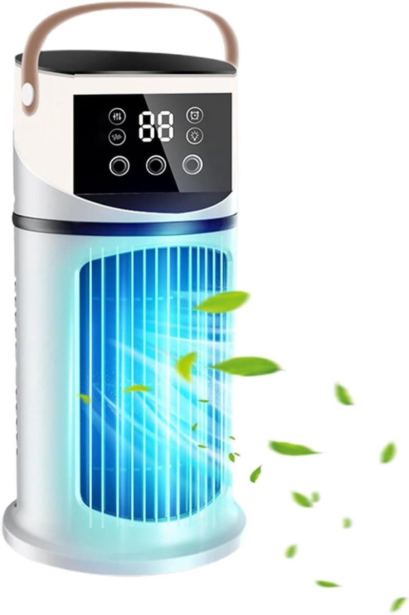 Draagbare Airco - Mini Koeler - Persoonlijke Verkoeling - 9 Snelheden - 600ml Tank - Wit — afbeelding 1