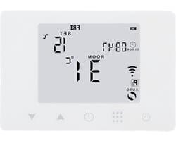 Slimme Thermostaat - App Bediening - Klimaatbeheer - Wandmontage Ontwerp - Digitaal Display - Wit