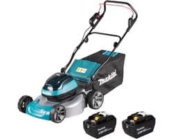 Makita DLM 466 Z accu-grasmaaier 36 V (2x 18 V) 46 cm borstelloos + 2x accu 9,0 Ah – zonder oplader