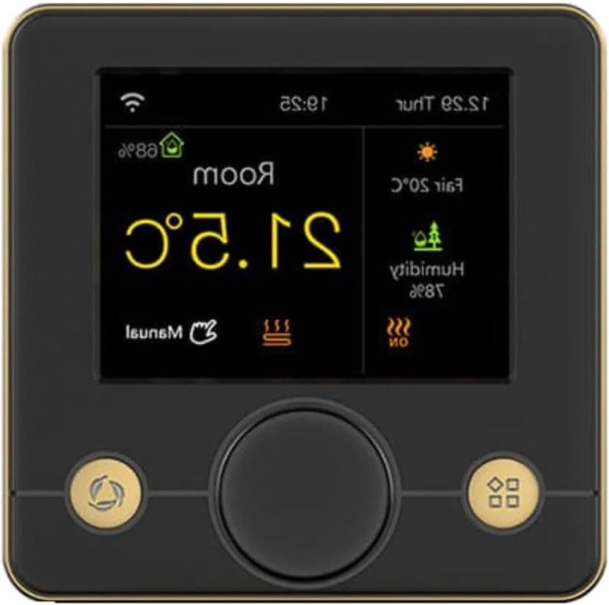 Intelligente thermostaat - Wifi temperatuurregelaar - Comfort thuis - Programmeerbare planning - 86 x 86 x 48 cm - Zwart — afbeelding 1