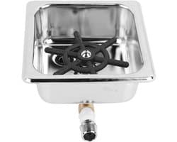 Beker Wasmachine Rinser - Glaswasser Kraan - Snel Glazen Spoelen - Hogedruk Reiniging - 11.5cm Mondstuk Diameter - Zilver