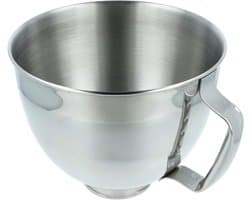 Mixkom - Roestvrij Staal - Beslagkom - Mengkom - Keukenmachine - Bakken - Met Handvat - Vaatwasserbestendig - 5 Liter - 22cm Diameter - Zilver