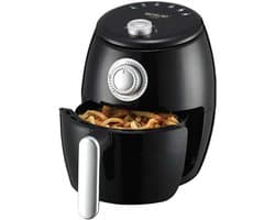Heteluchtfriteuse - Airfryer Keukenapparaat - Vetarm Frituren - Traploze Temperatuurregeling - 2 Liter Inhoud - Zwart