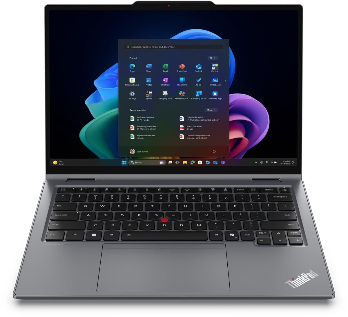 Lenovo ThinkPad X1 2-in-1 Gen 11 Aura Edition 21V90022MH - Zakelijke Laptop - 14 inch - Core Ultra 7 355 - 32GB/1TB - Windows 11 Pro — afbeelding 1