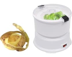 Elektrische Aardappelschilmachine - Automatische Schilder - Snel Groenten Schillen - Krachtige 85W Motor - 27x25.5cm - Wit