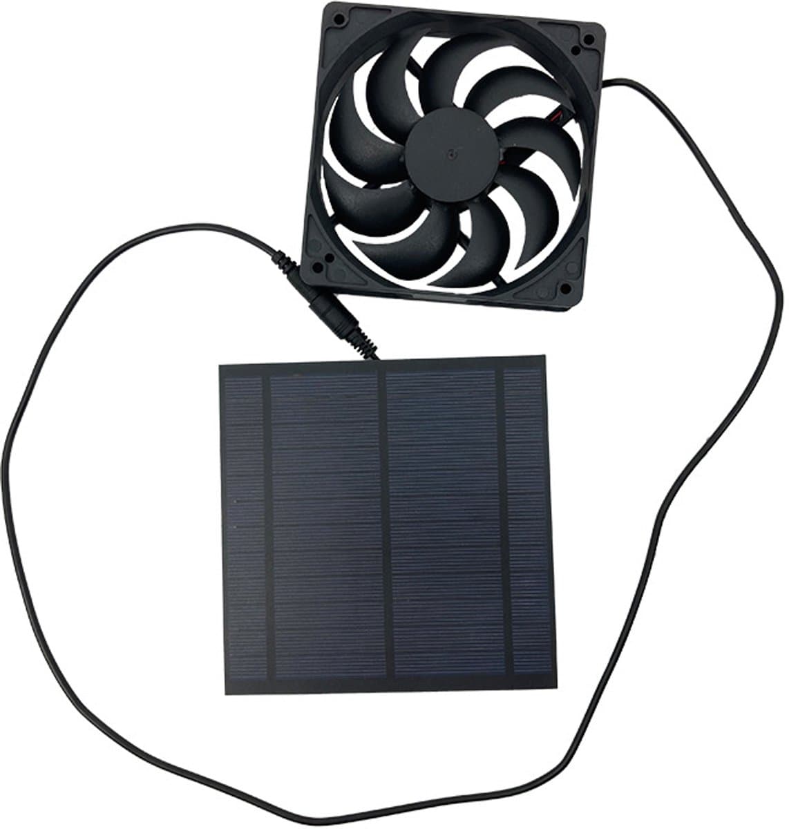 Zonnepaneel Ventilator, Duurzame Afzuigventilator, Geschikt voor Kassen — afbeelding 1