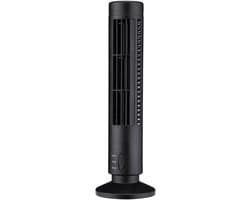 Torenventilator - Ventilator - Bureau Koeling - Bladloze Ventilator - 10.5x33cm - Zwart