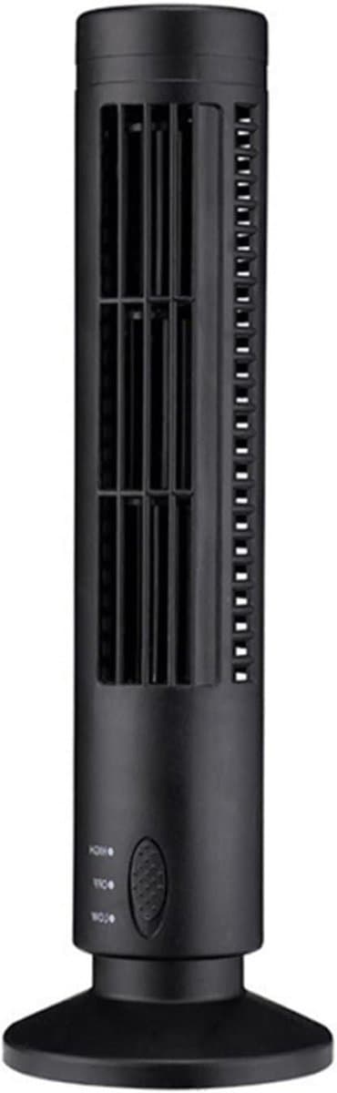 Torenventilator - Ventilator - Bureau Koeling - Bladloze Ventilator - 10.5x33cm - Zwart — afbeelding 1