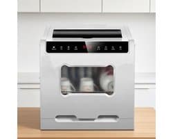 Mini Vaatwasser - Aanrecht Model - Snel Vaat Reinigen - Hoge Temperatuur Reiniging - 7 Couverts - Wit