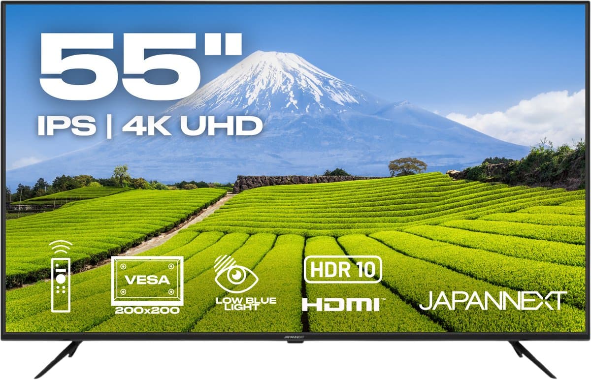 JAPANNEXT Monitor Groot Formaat 55" IPS 4K UHD (3840x2160) | JN-IPS5503TUHDR — afbeelding 1