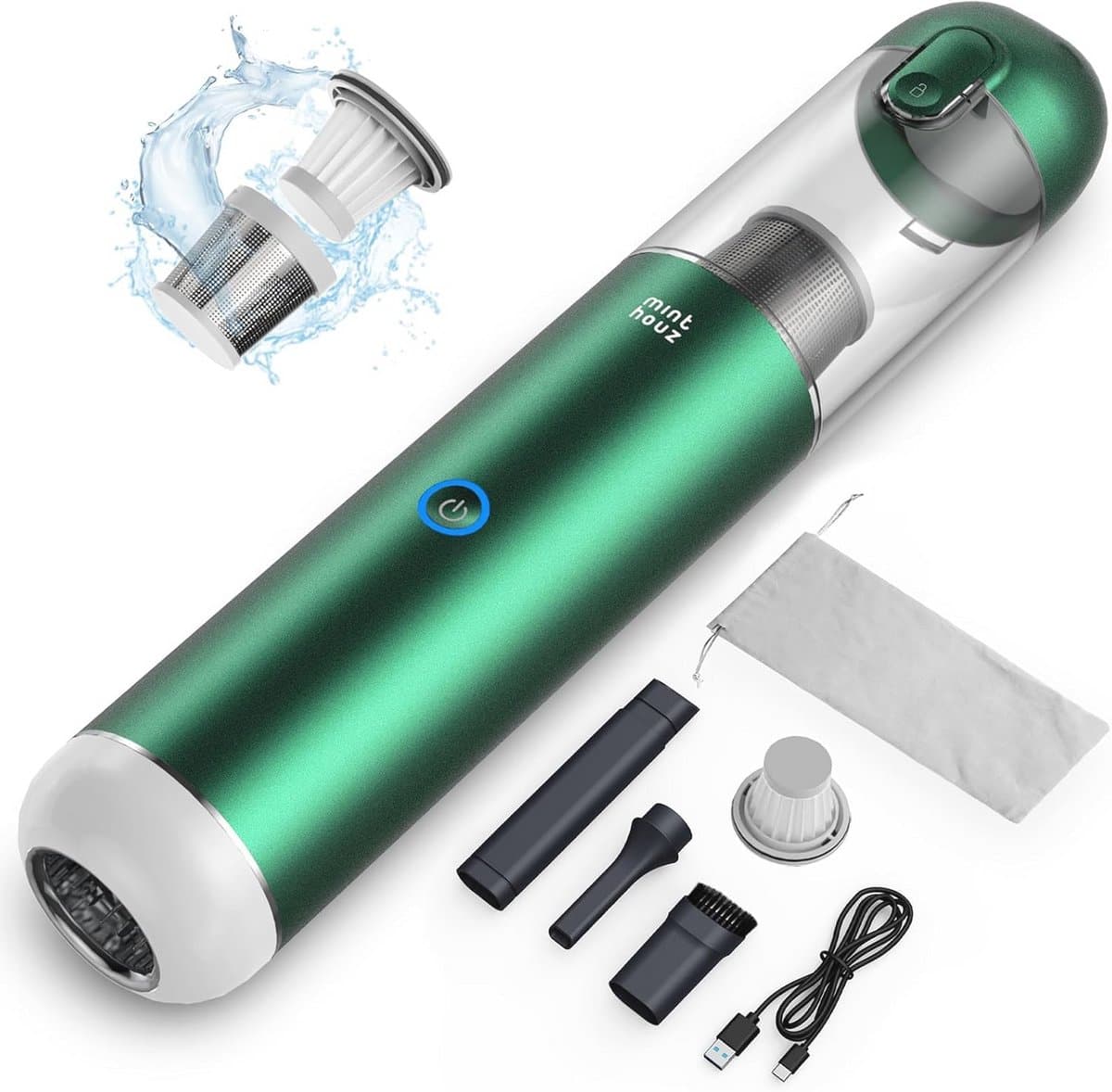 Draadloze Handstofzuiger 17000 Pa - 3-in-1 Autostofzuiger met Ventilator en Licht, Oplaadbaar en Draagbaar voor Auto, Huis en Toetsenbord — afbeelding 1