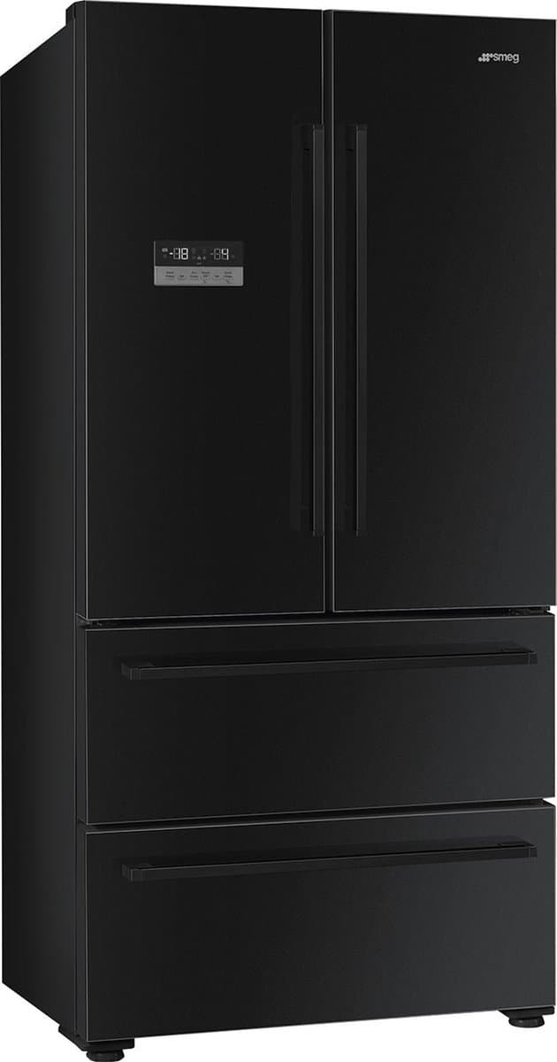 SMEG FQ55FNDF – Amerikaanse Koelkast – 539L Koel / 152L Vries – No Frost – 4 Deuren – Zwart — afbeelding 1
