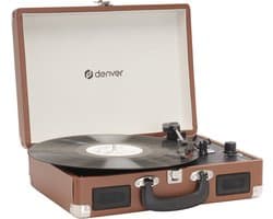 Denver Platenspeler - Ingebouwde Speakers - Incl. PC Software - Auto-stop - Retro - VPL120 - Bruin