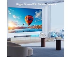 Mini Beamer 1280 x 720 Native Resolutie - LED Projector - 2000:1 Contrast - Draagbaar - Thuisbioscoop