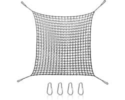 Speelplaats, dubbele lagen, kinderveiligheidsnet, klimrek, net, kinderschommel, tuin, 1 x 3 m, valbeveiligingsnet voor speelplaatsnet (zwart, 100 x 300 cm)