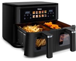 Dubbele Airfryer 9L – 2 Manden – 10 Programma’s – 2500W – Digitaal Touchscreen – Tristar FR-9075 – Zwart