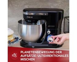 Planetenkeukenmachine met 2 mengkommen - 1600 W - Krachtige Keukenmachine