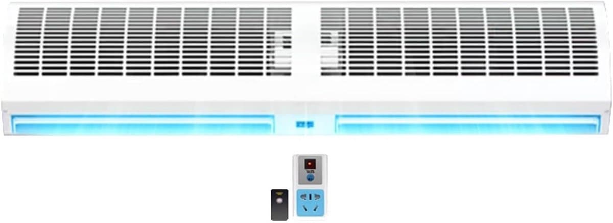 Luchtgordijn Machine - Wandventilator - Binnenklimaat Verbeteren - Afstandsbediening Inclusief - 60cm - Wit — afbeelding 1